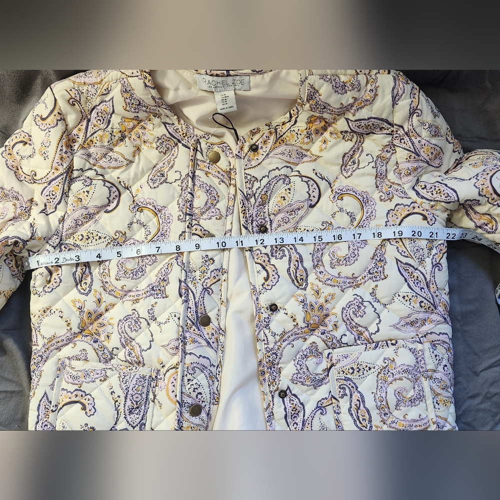 Paisley Quilted Button Up Jacket - Picture 2 of 5